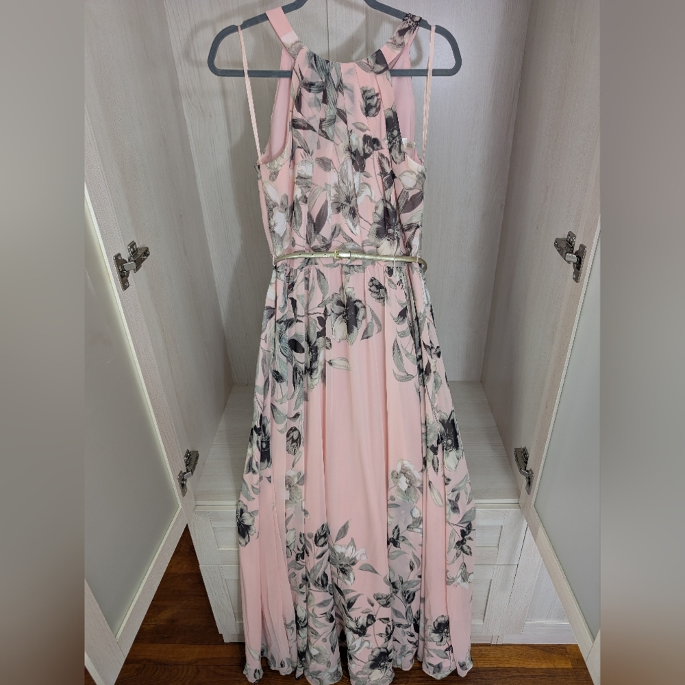 Eliza J Floral Pink Maxi Dress